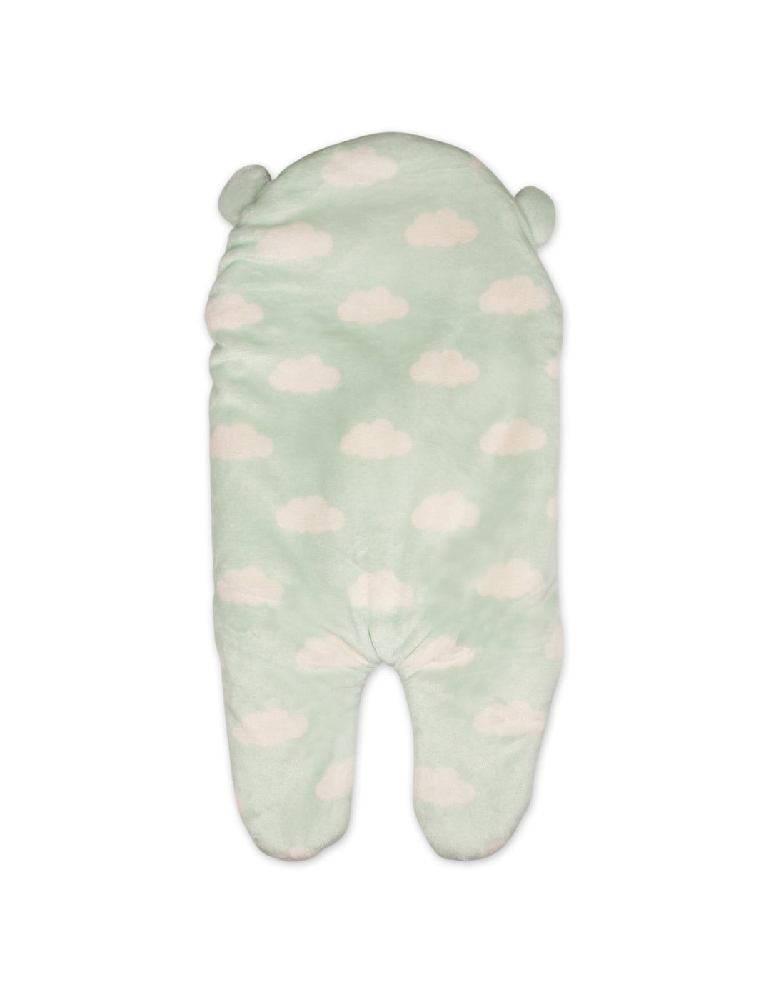 Newborn Hooded Swaddle Cloud Mint Green and White at Zubaidas Online Pakistan