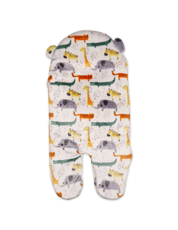 Newborn Hooded Swaddle Safari Animal White at Zubaidas Official Pakistan