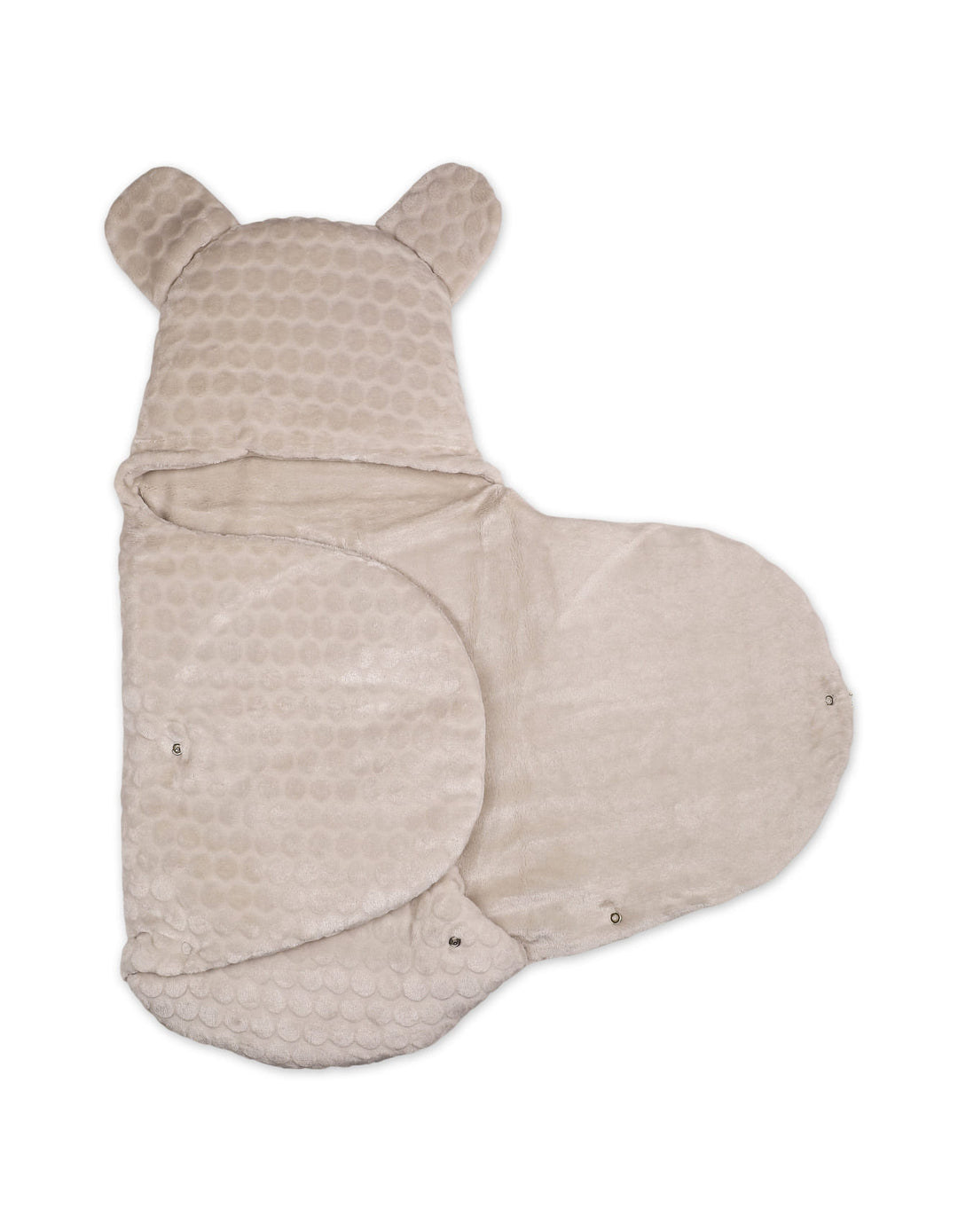 Newborn Hooded Swaddle Wrap Bubbles Beige at Zubaidas Online Pakistan