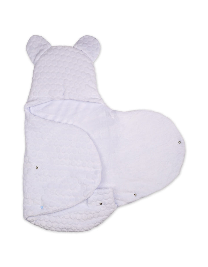 Newborn Hooded Swaddle Wrap Bubbles Grey at Zubaidas Online Pakistan