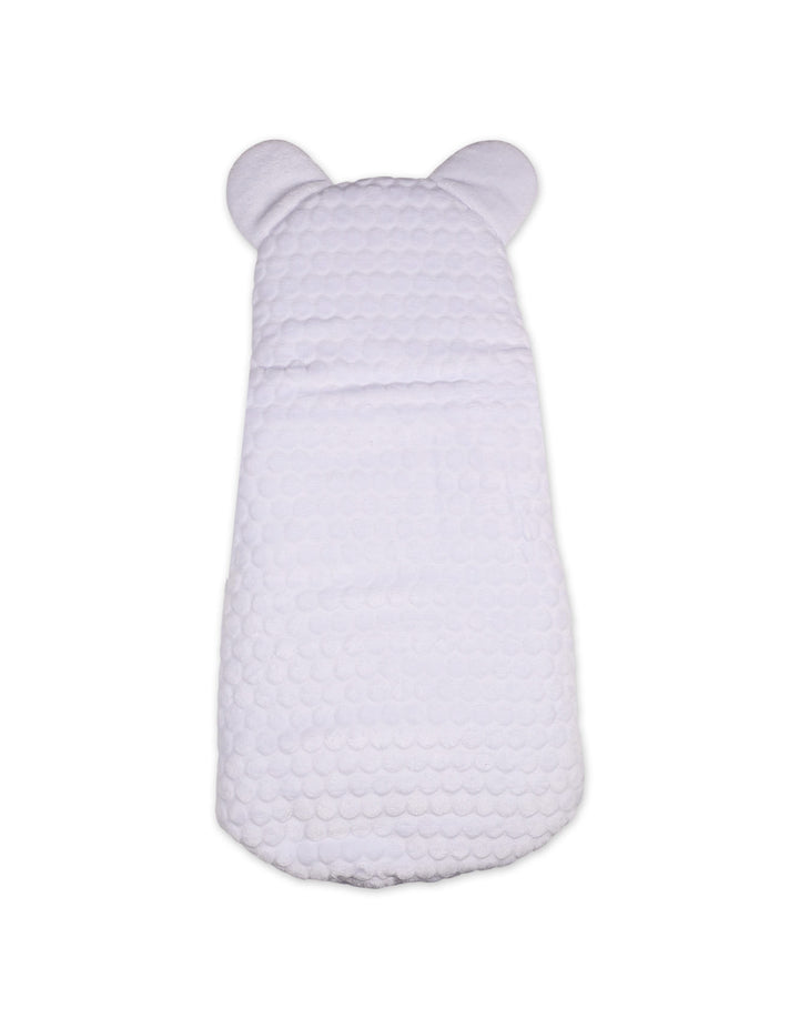 Newborn Hooded Swaddle Wrap Bubbles Grey at Zubaidas