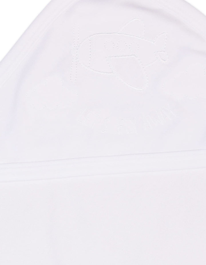 Newborn Hooded Wrapping Sheet Aeroplane White at Zubaidas Official Pakistan