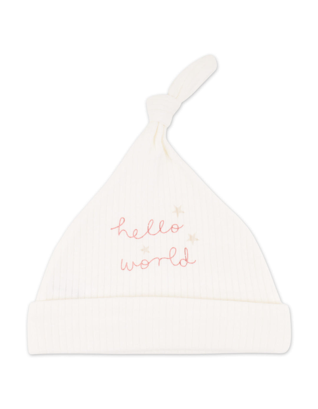 Newborn Knotted Cap Pack of 3 Hello World at Zubaidas Official Pakistan