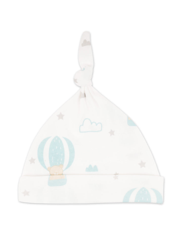 Newborn Knotted Cap Pack of 3 Sky Adventure at Zubaidas Best Online Baby and Kids Store in Pakistan