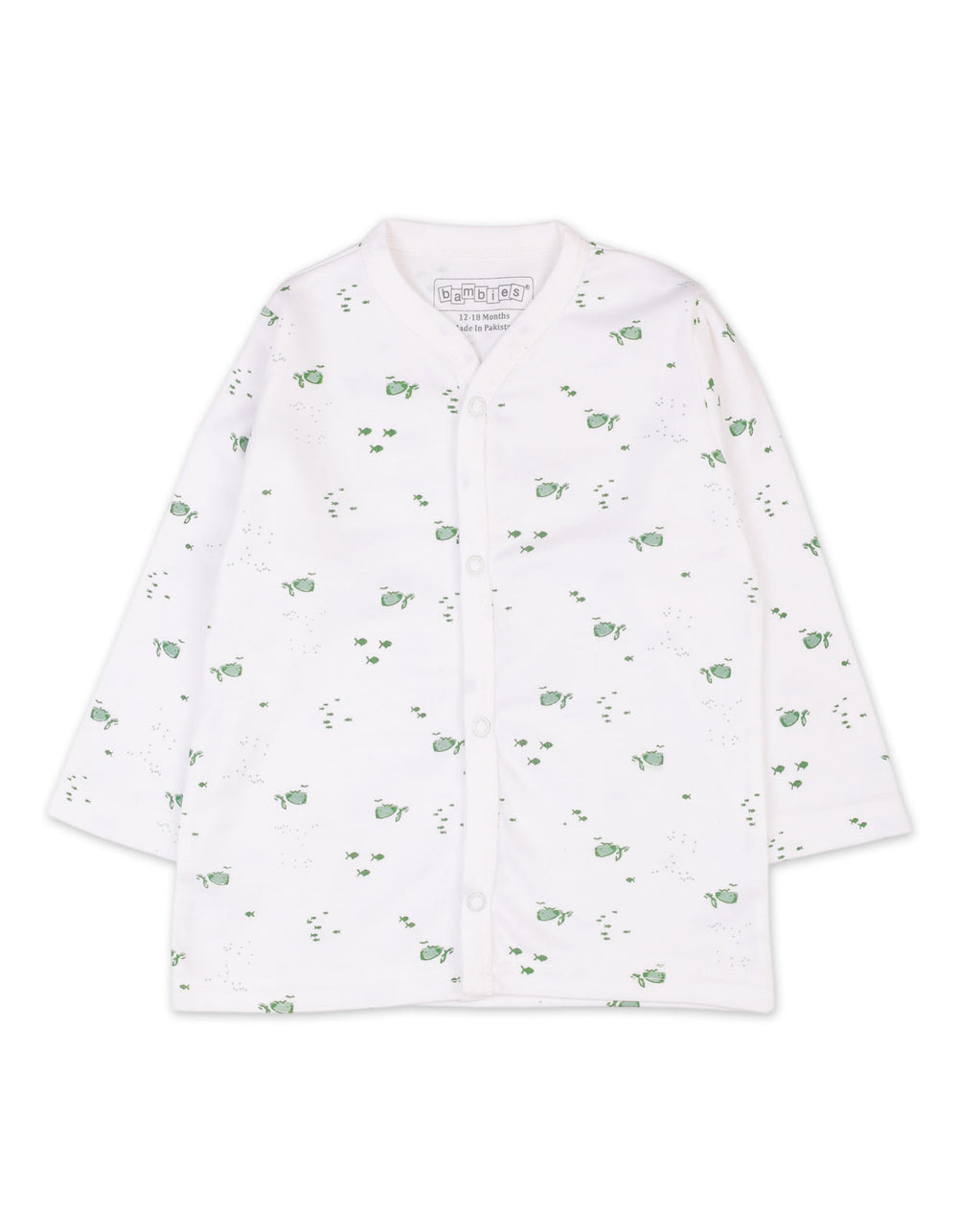Newborn Night Suit Bambies Marine Printed White at Zubaidas Official Pakistan