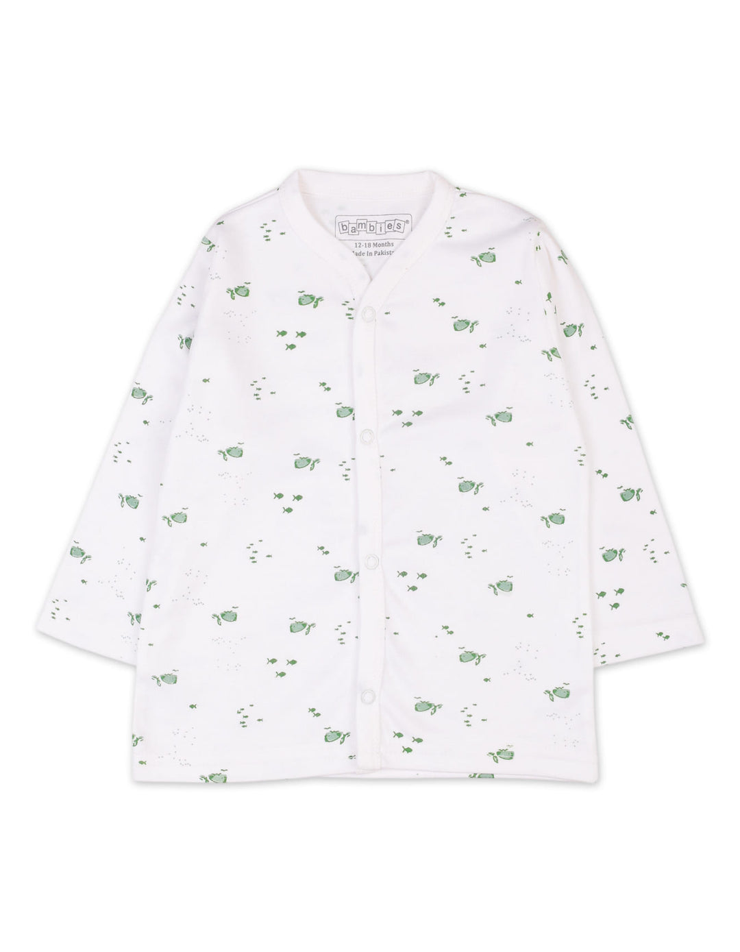 Newborn Night Suit Bambies Marine Printed White at Zubaidas Official Pakistan