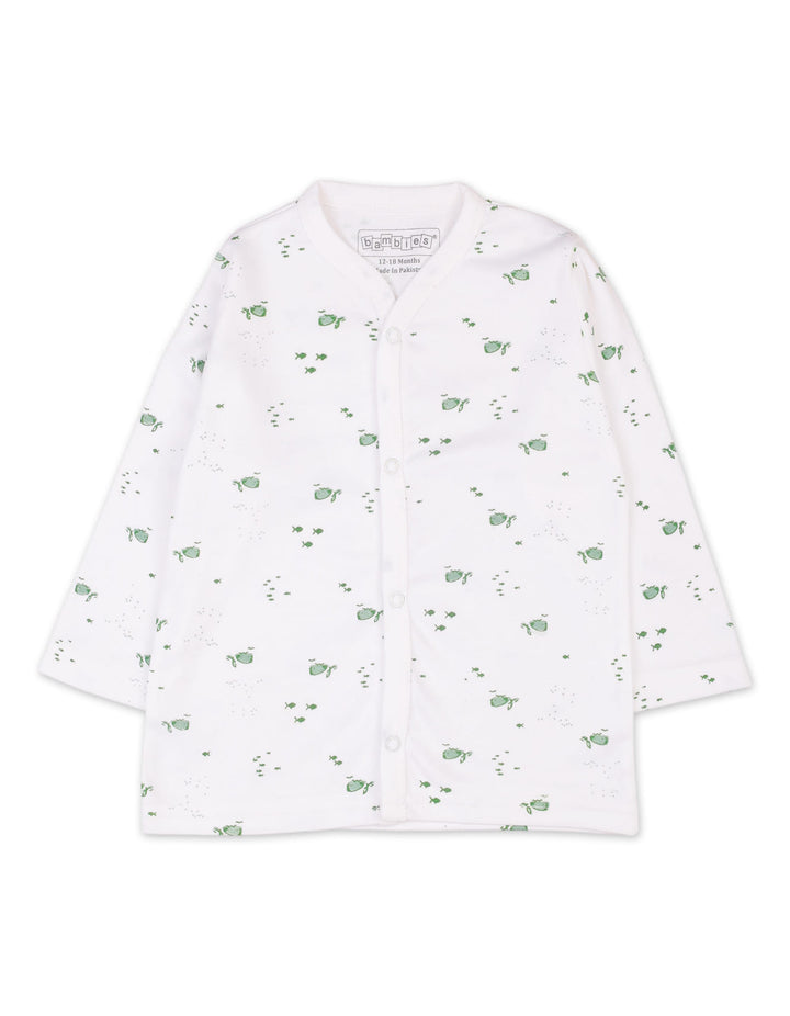Newborn Night Suit Bambies Marine Printed White at Zubaidas Official Pakistan