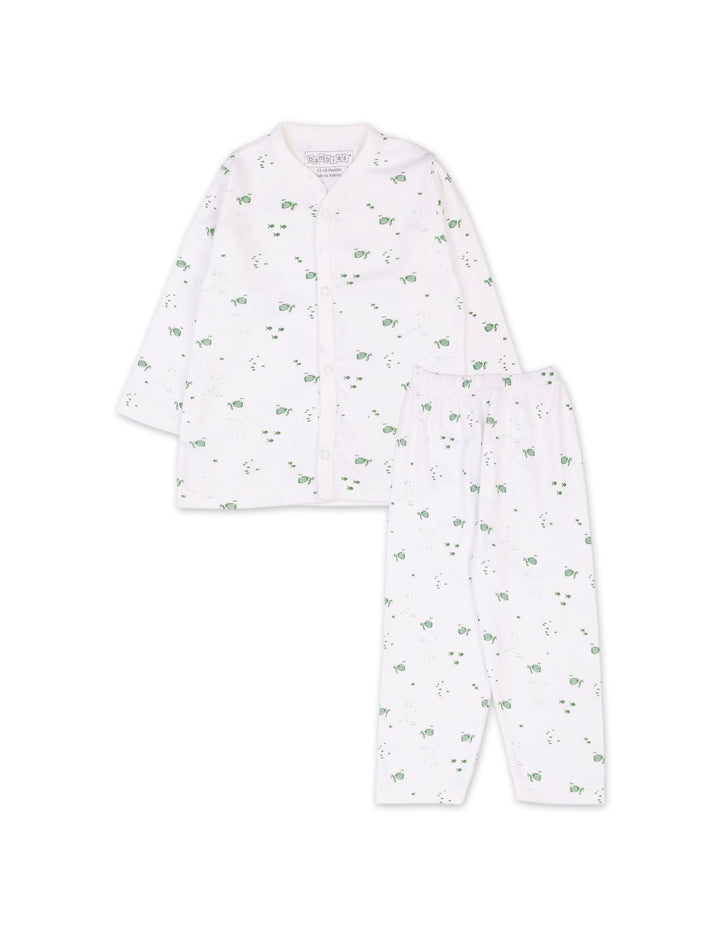Newborn Night Suit Bambies Marine Printed White at Zubaidas