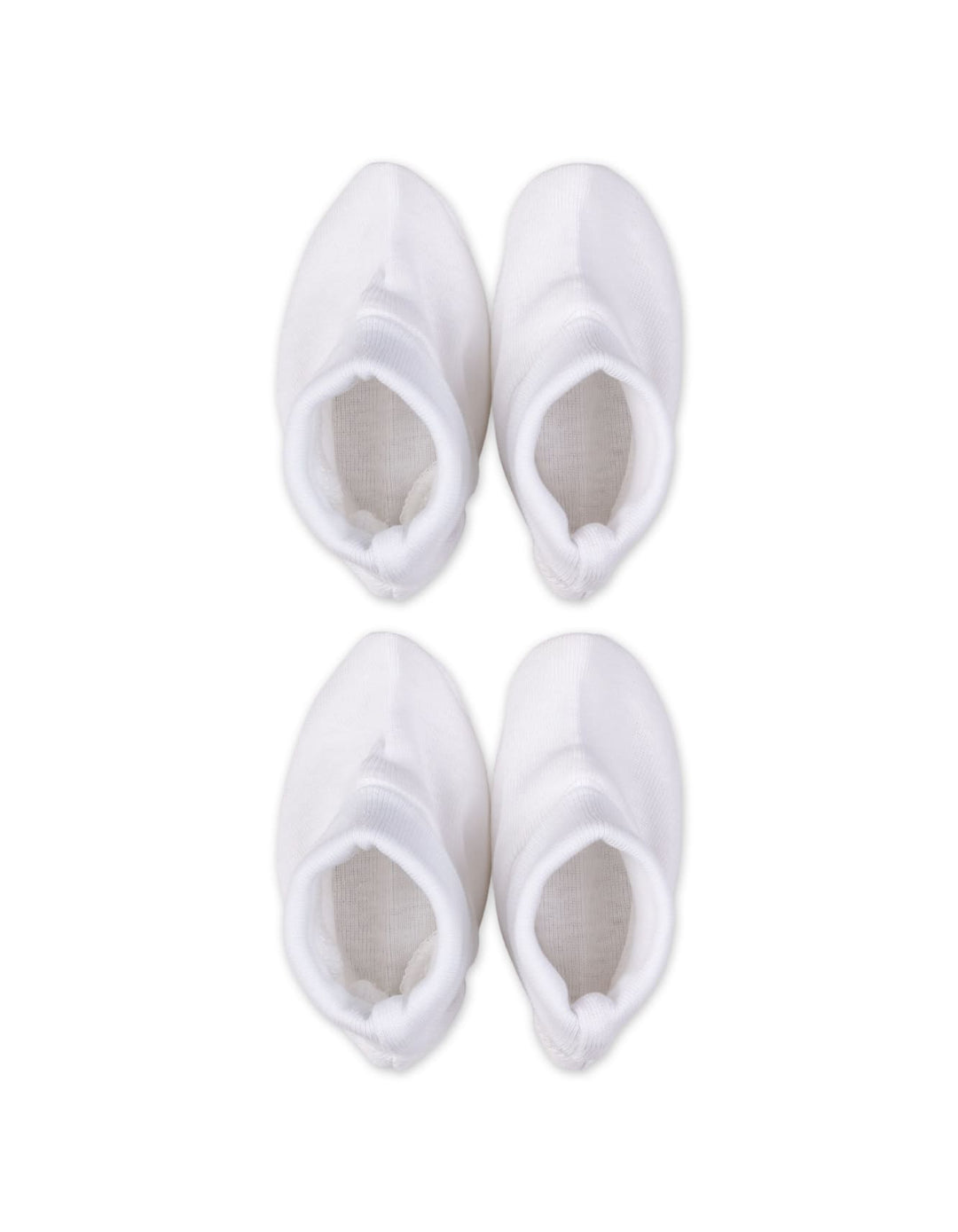 Newborn Pack of 2 Booties Bambies Plain White at Zubaidas