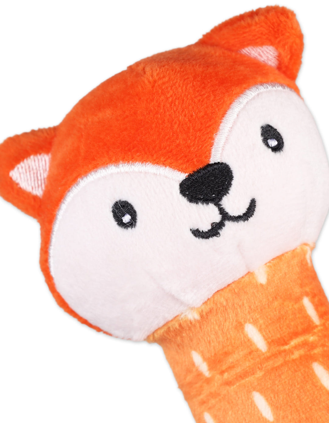 Newborn Plush Rattle Toy Fox Orange at Zubaidas Pakistan