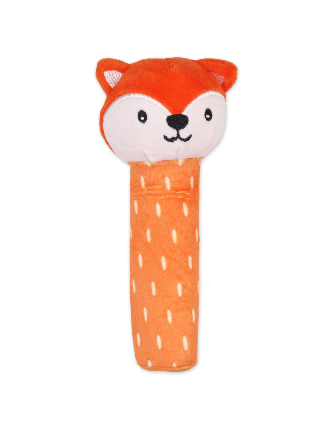 Newborn Plush Rattle Toy Fox Orange at Zubaidas