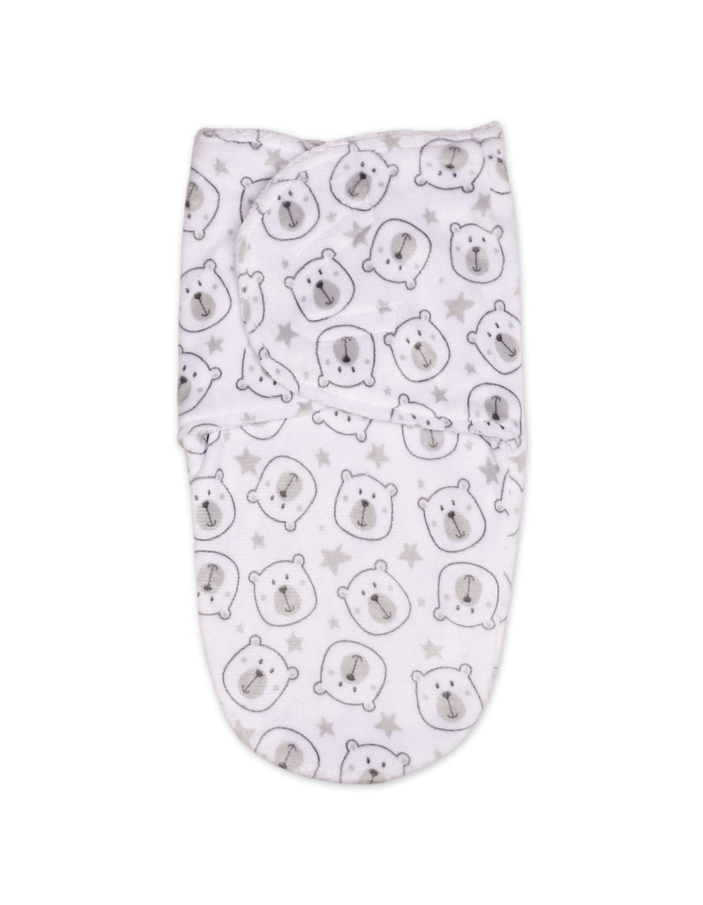 Newborn Plush Swaddle Wrap with Velcro Closure Bear and Stars at Zubaidas Online Pakistan