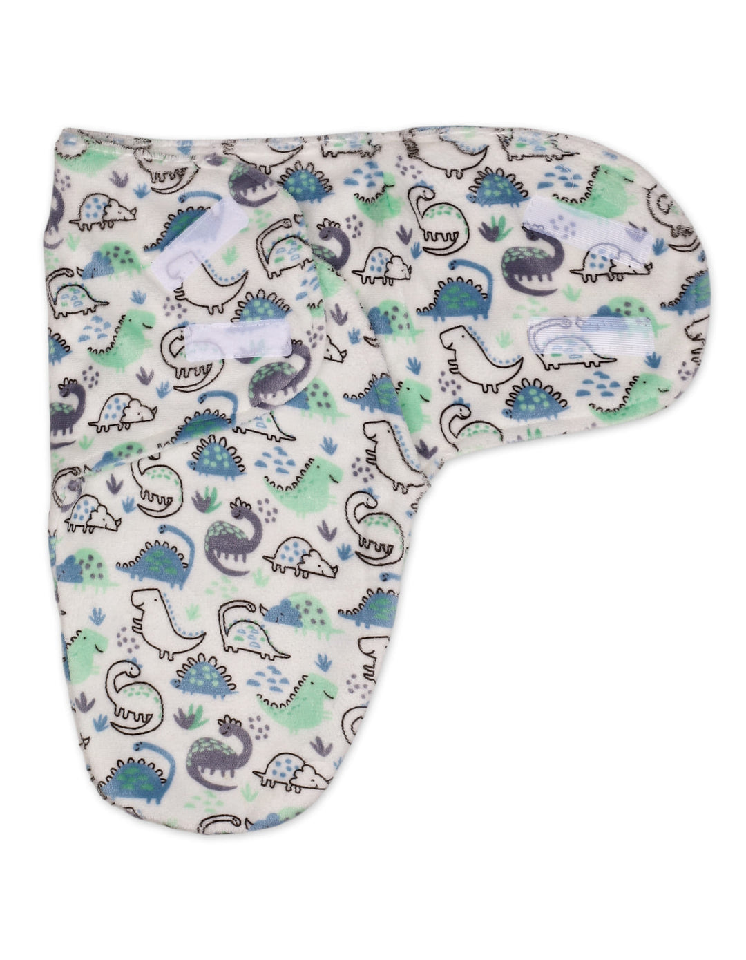 Newborn Plush Swaddle Wrap with Velcro Closure Dinosaur at Zubaidas