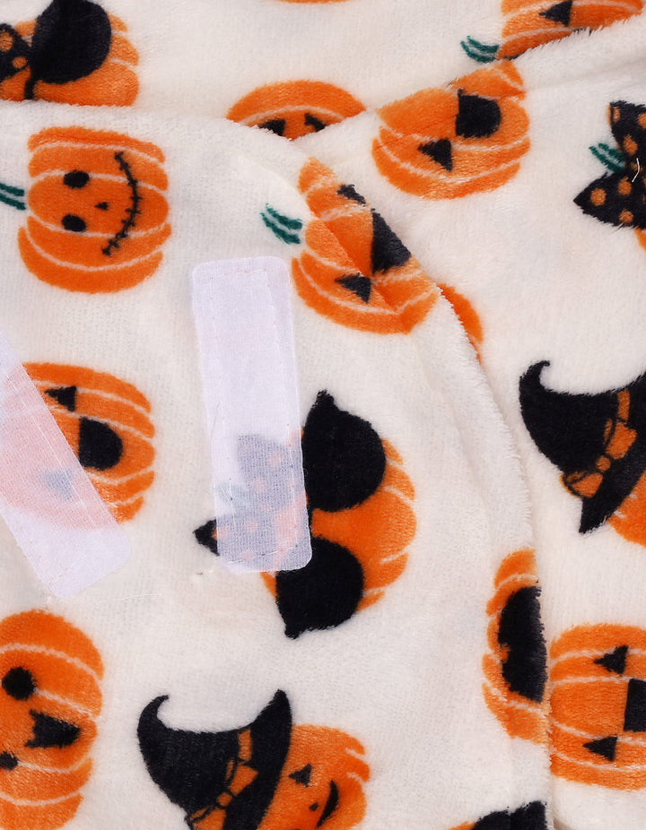 Newborn Plush Swaddle Wrap with Velcro Closure Pumpkins at Zubaidas Online Pakistan