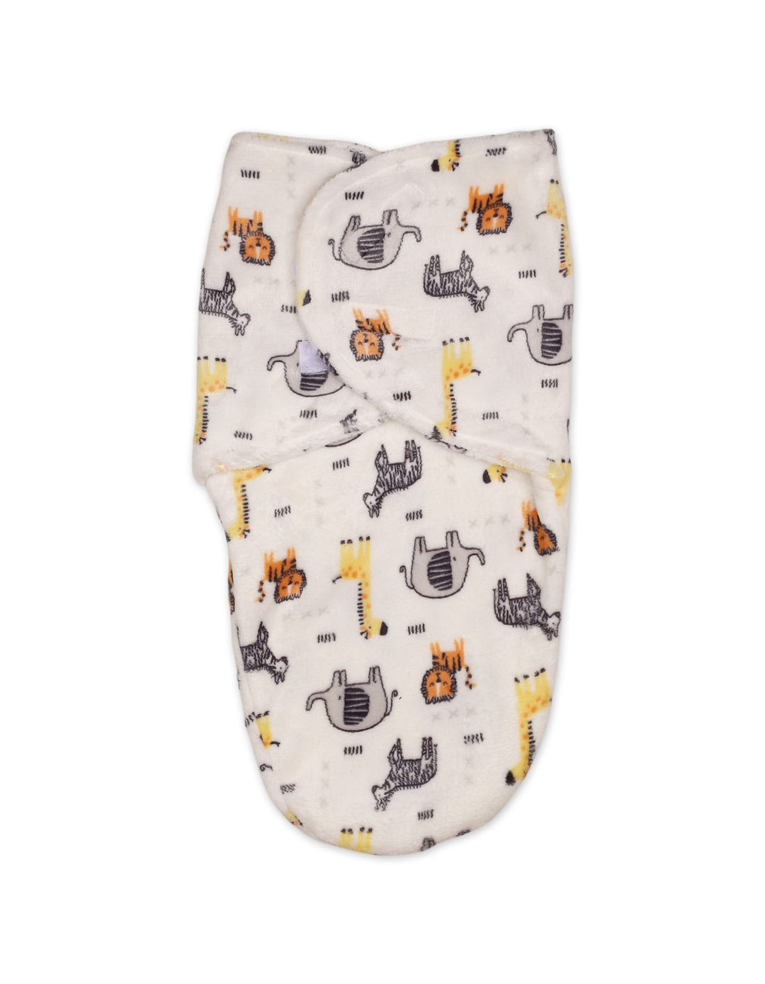 Newborn Plush Swaddle Wrap with Velcro Closure Wildlife at Zubaidas Online Pakistan