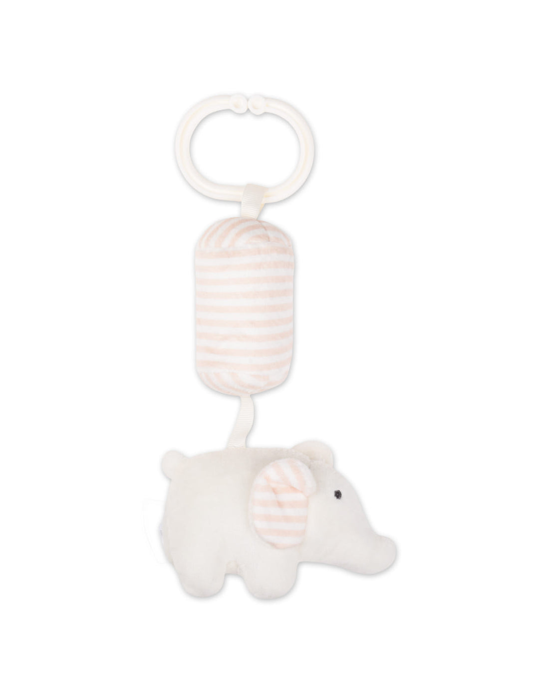 Newborn Plush Toy with Hanging Ring Elephant Beige at Zubaidas