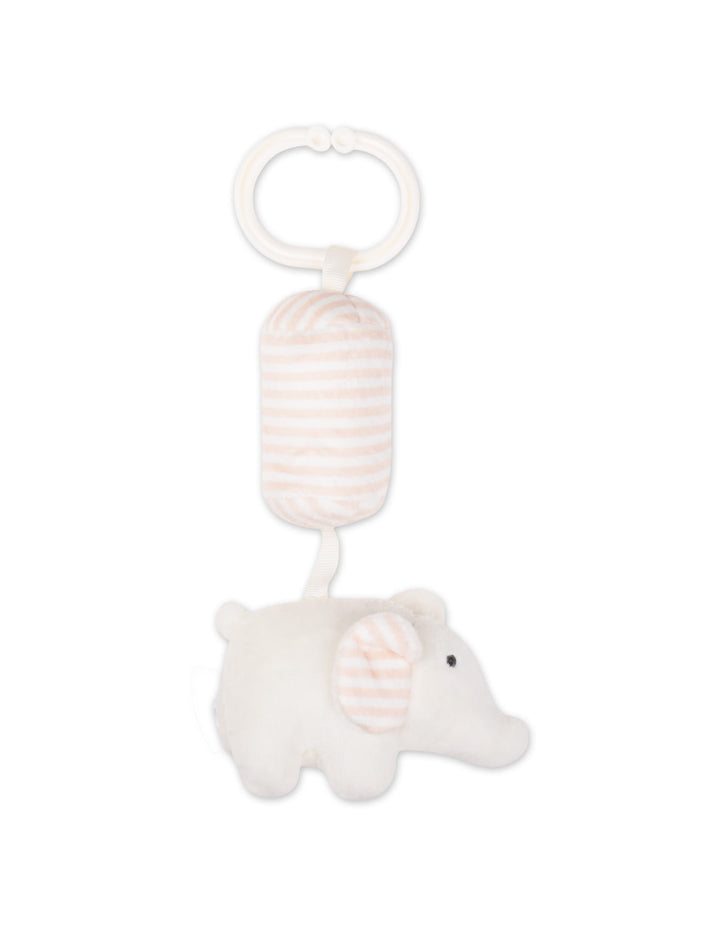 Newborn Plush Toy with Hanging Ring Elephant Beige at Zubaidas