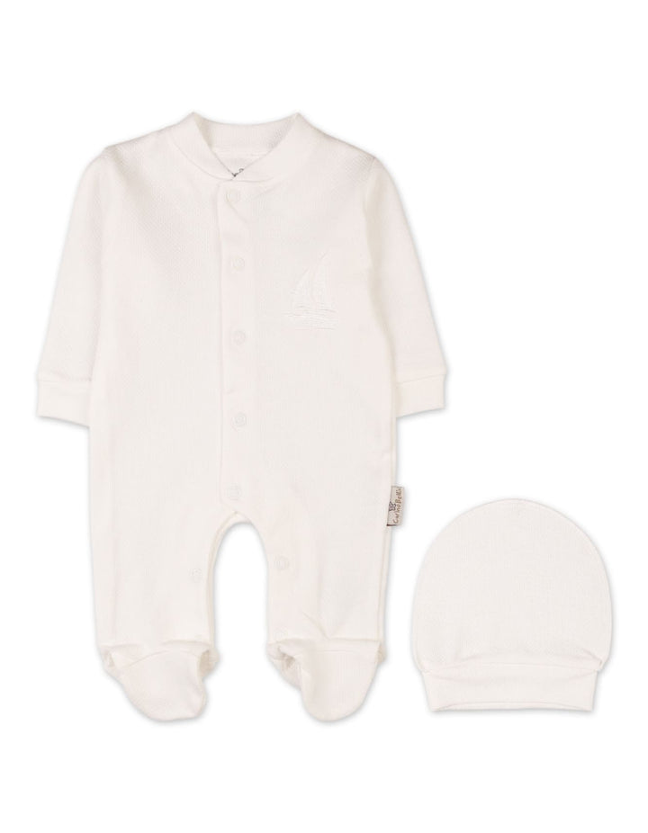 Newborn Romper with Cap Off White Premium Turkish Collection at Zubaidas