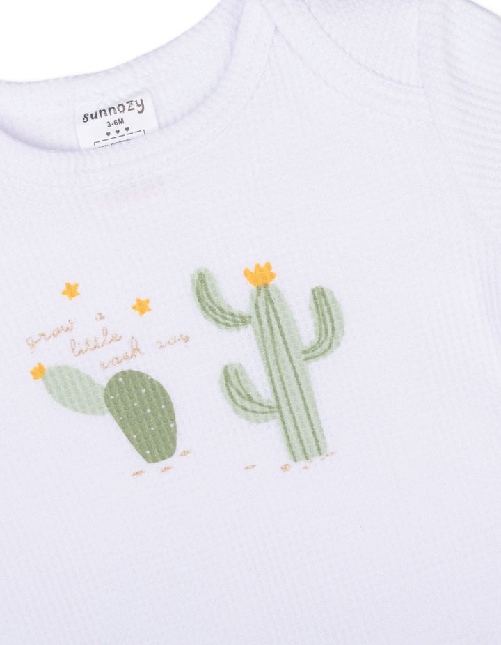 Newborn Short Sleeve Bodysuits Cactus Pack of 3 at Zubaidas Number 1 Baby and Kids Store in Pakistan