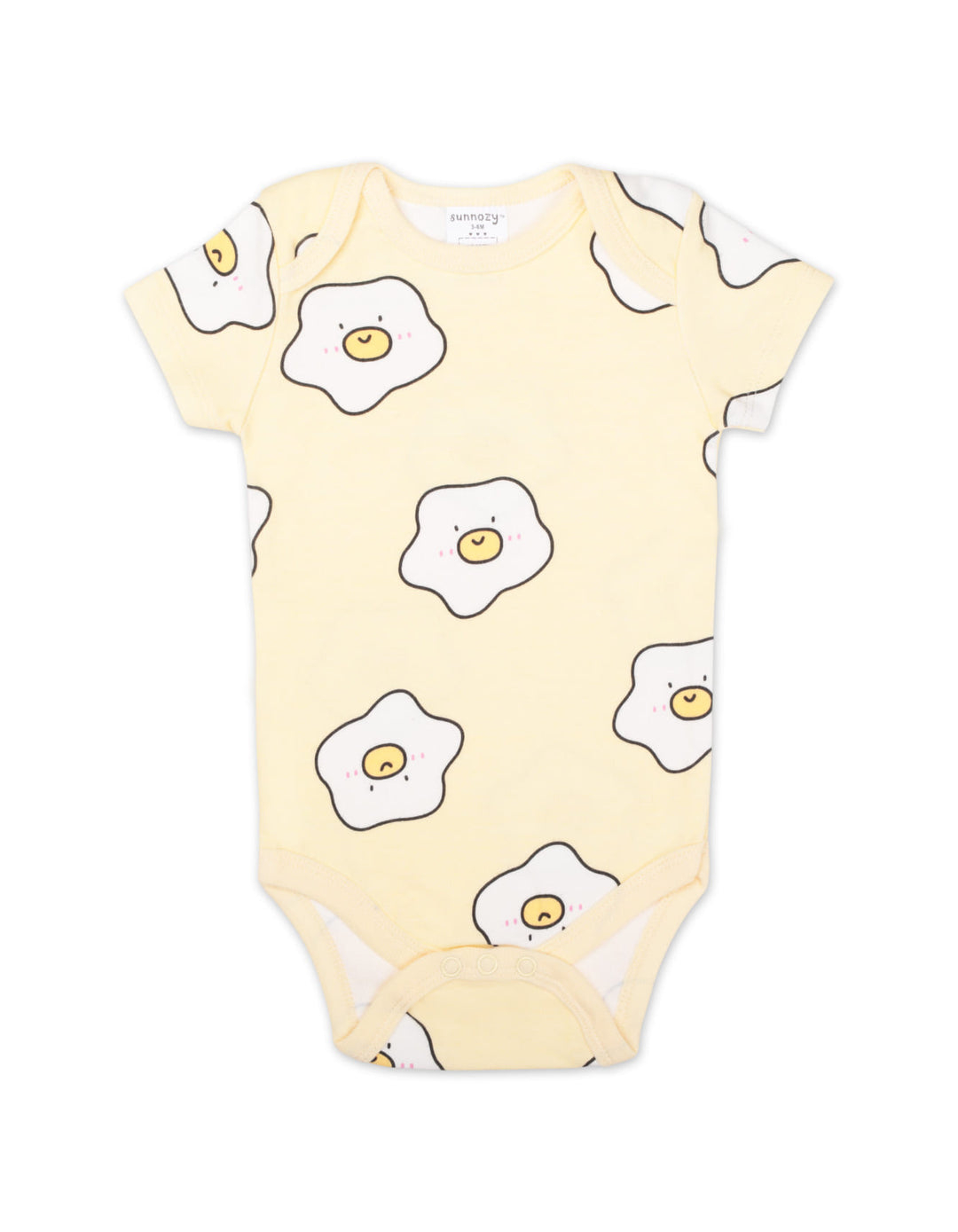 Newborn Short Sleeve Bodysuits Pack of 3 Good Morning! Yellow and White at Zubaidas Online Pakistan