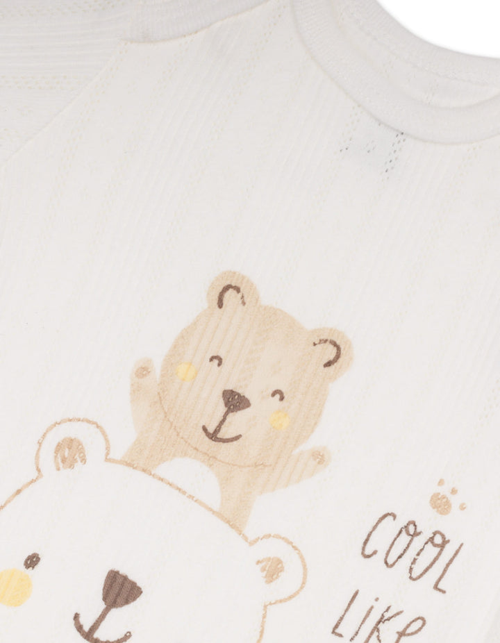 Newborn Short Sleeve Bodysuits Pack of 5 Cool Like Mom Bear Theme at Zubaidas Online Pakistan