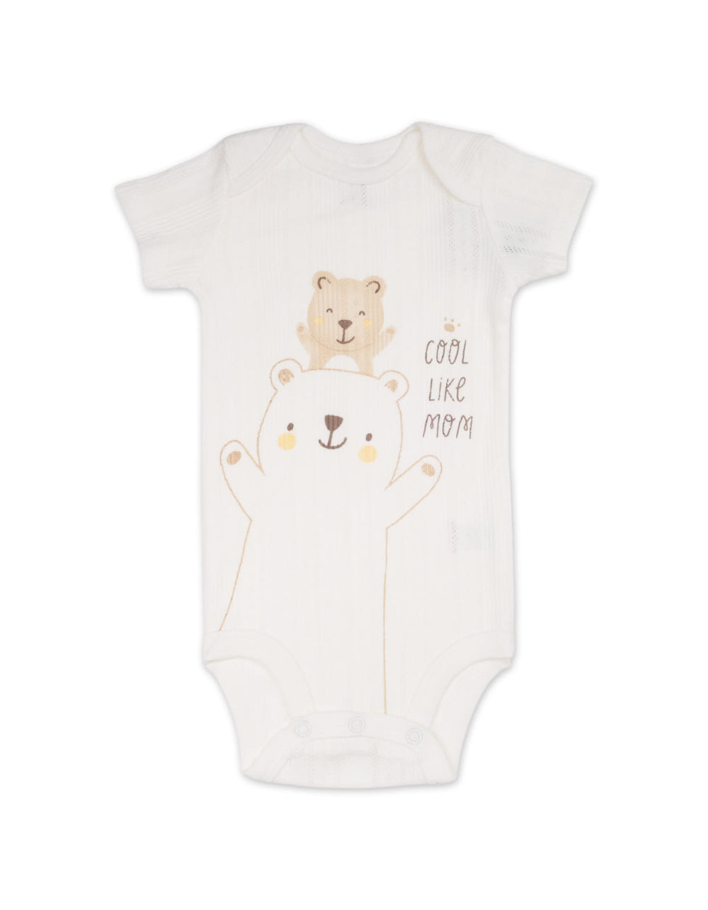 Newborn Short Sleeve Bodysuits Pack of 5 Cool Like Mom Bear Theme at Zubaidas Official Pakistan