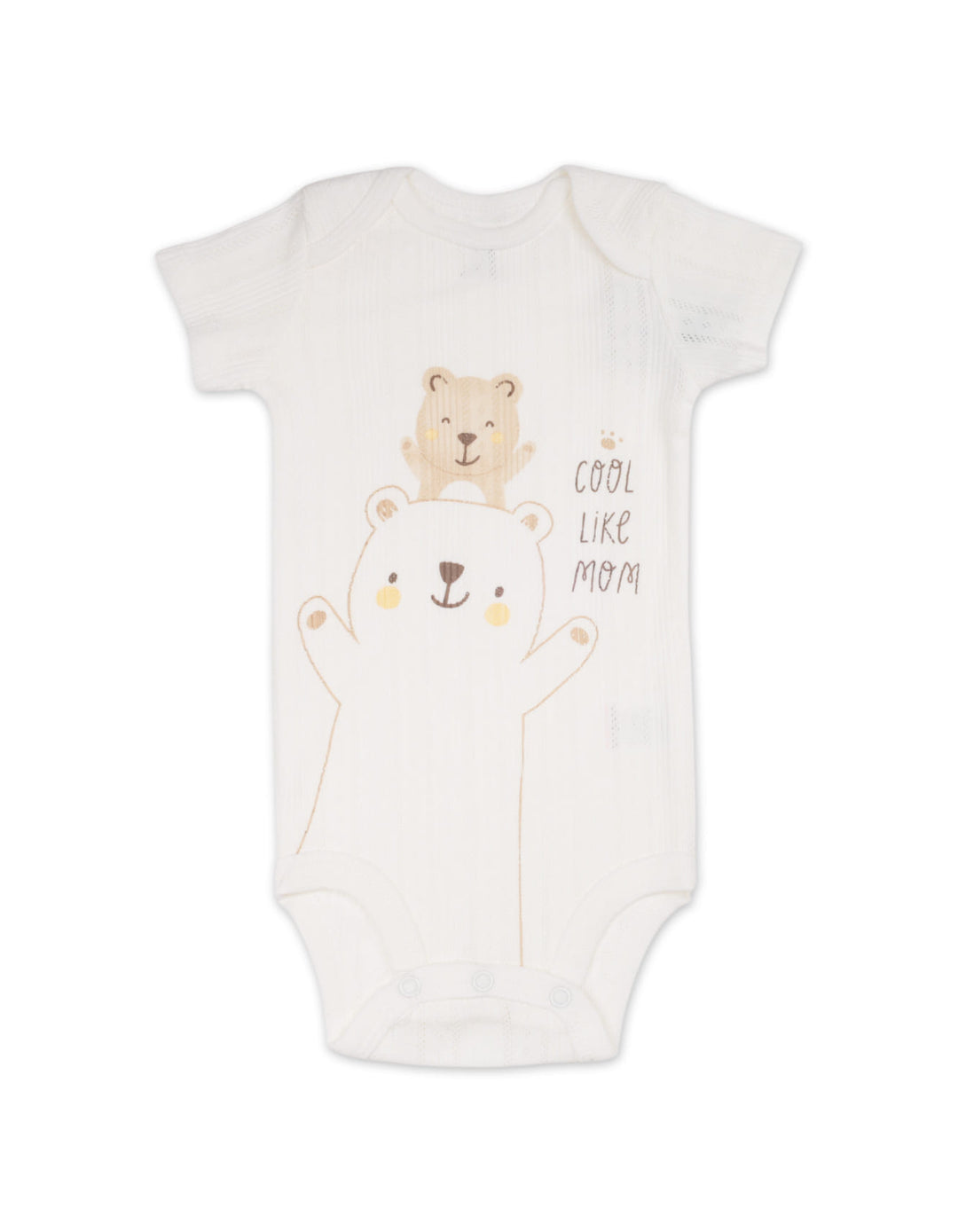 Newborn Short Sleeve Bodysuits Pack of 5 Cool Like Mom Bear Theme at Zubaidas Official Pakistan