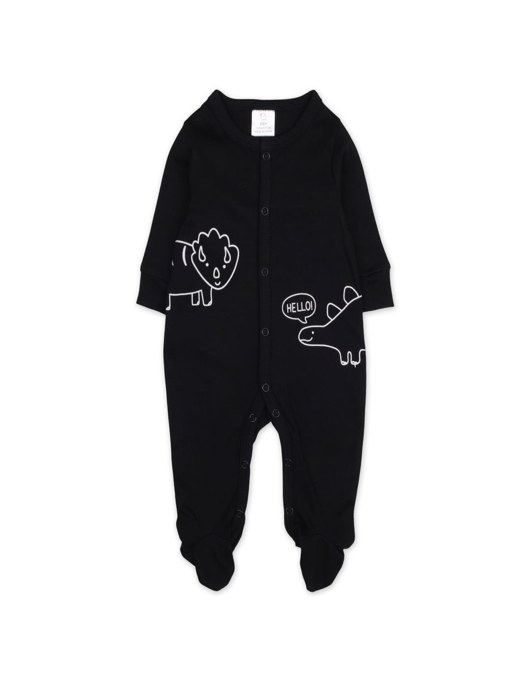Newborn Sleepsuit Pack of 3 Dino Black at Zubaidas Best Online Baby and Kids Store in Pakistan