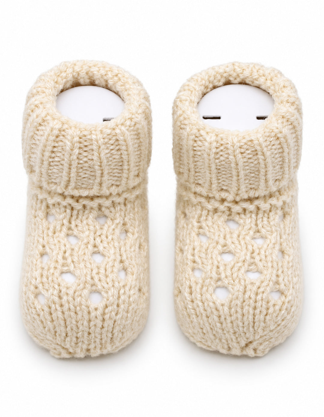 Newborn Soft Knit Booties Off White at Zubaidas Online Pakistan