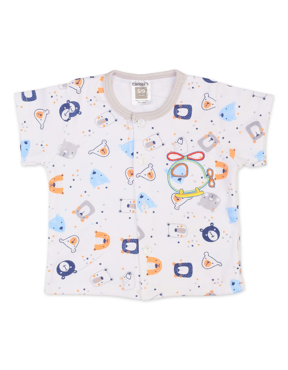 Newborn Summer Co Ord Set Helicopter Grey at Zubaidas Official Pakistan