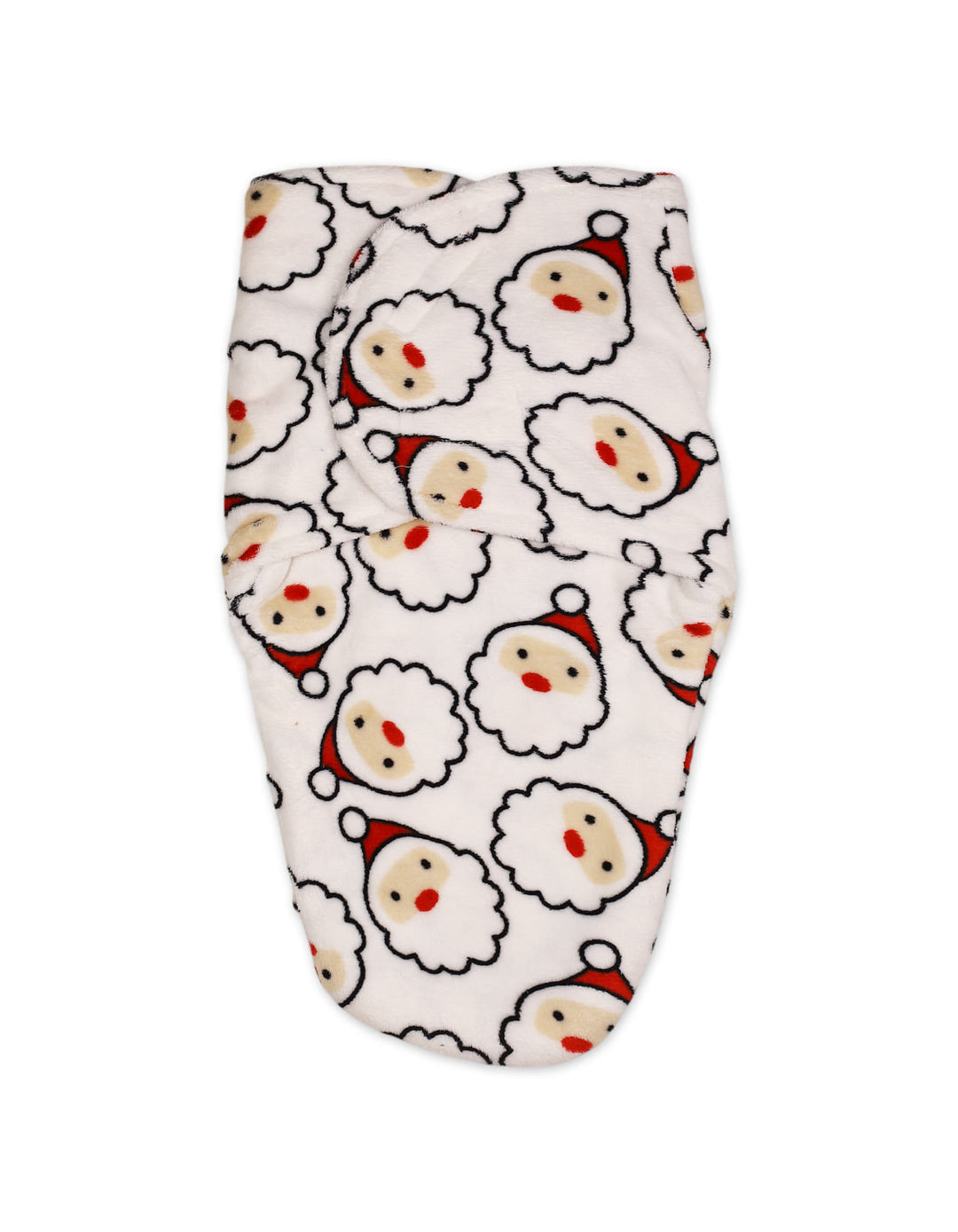 Newborn Swaddle Wrap with Velcro Closure Santa White and Red at Zubaidas Online Pakistan
