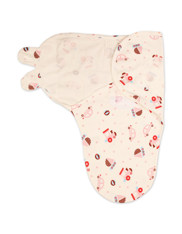 Newborn Swaddling Sheet Car and Boat Beige at Zubaidas