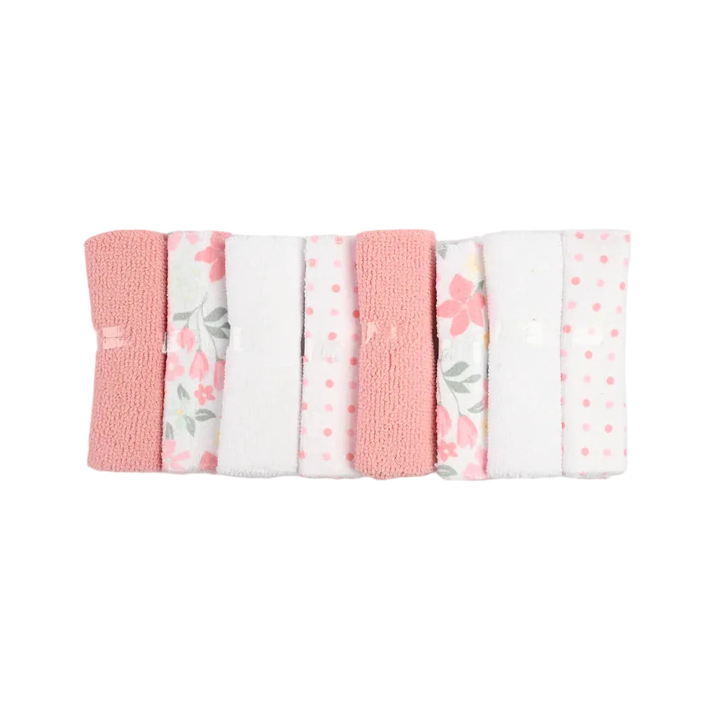 Newborn Washcloths Pack of 8 Flowers Multicolor at Zubaidas Official Pakistan