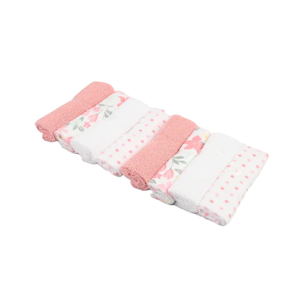Newborn Washcloths Pack of 8 Flowers Multicolor at Zubaidas Online Pakistan