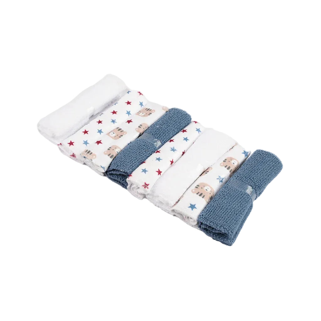Newborn Washcloths Pack of 8 Tiger Multicolor at Zubaidas Official Pakistan