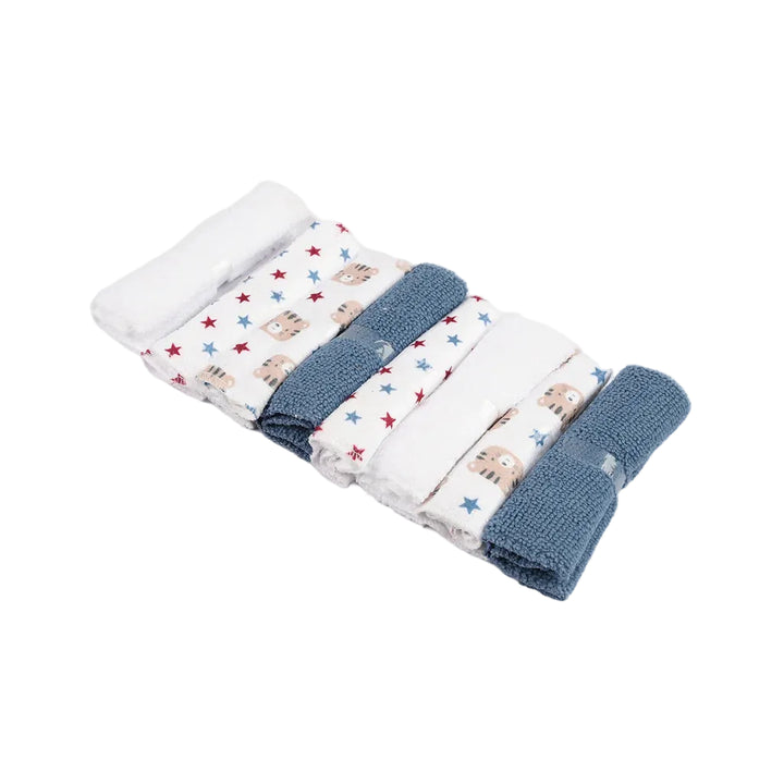 Newborn Washcloths Pack of 8 Tiger Multicolor at Zubaidas Official Pakistan