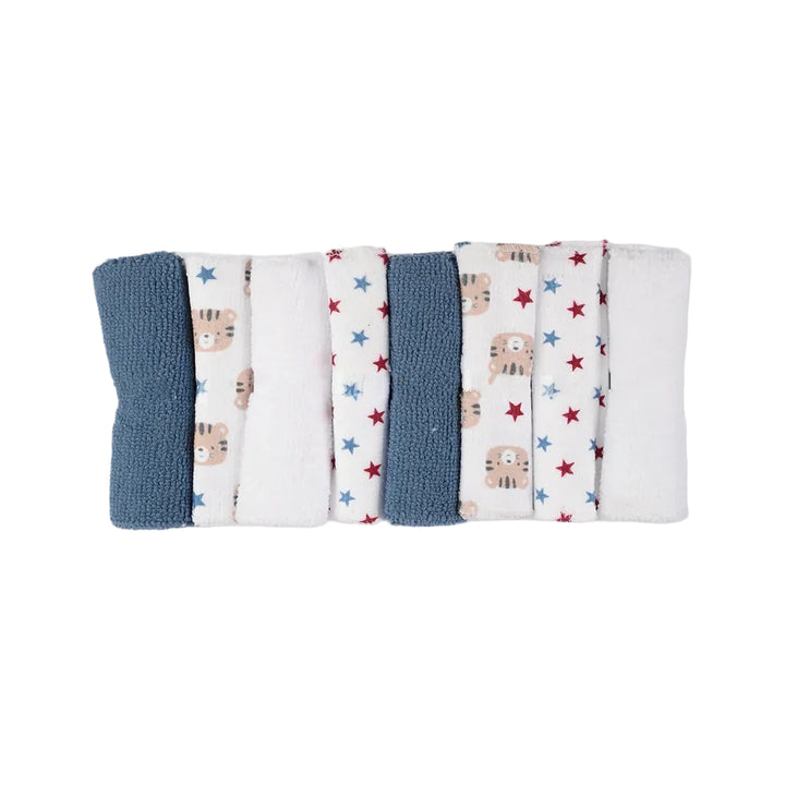 Newborn Washcloths Pack of 8 Tiger Multicolor at Zubaidas Online Pakistan