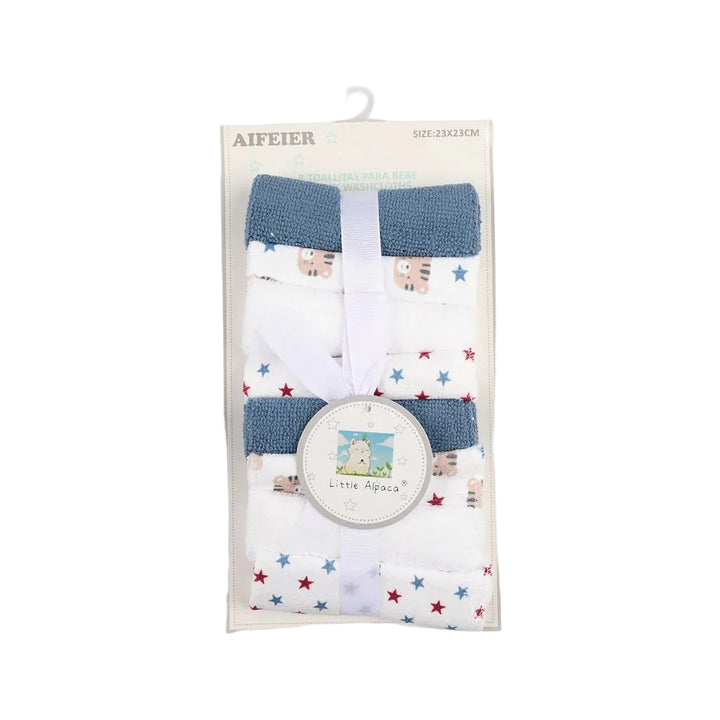 Newborn Washcloths Pack of 8 Tiger Multicolor at Zubaidas