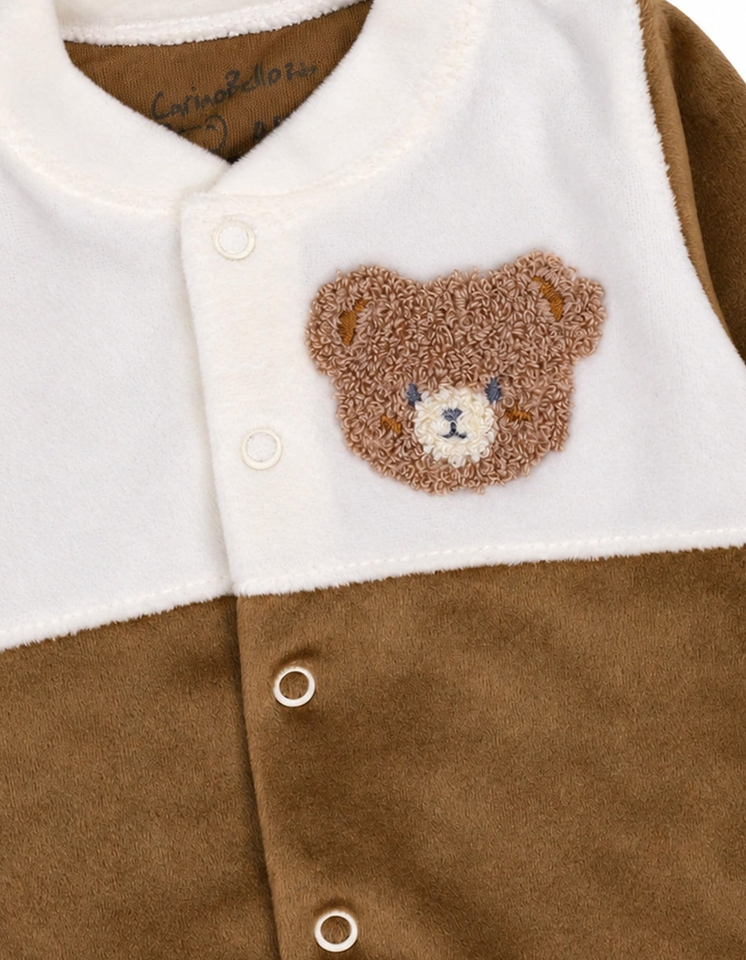 Newborn Winter Romper with Cap Bear Brown and White at Zubaidas Official Pakistan