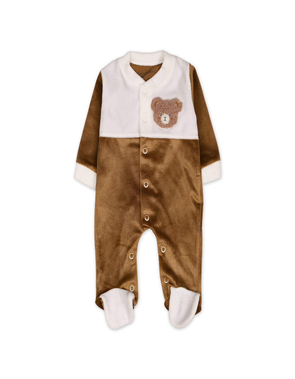 Newborn Winter Romper with Cap Bear Brown and White at Zubaidas Official Pakistan