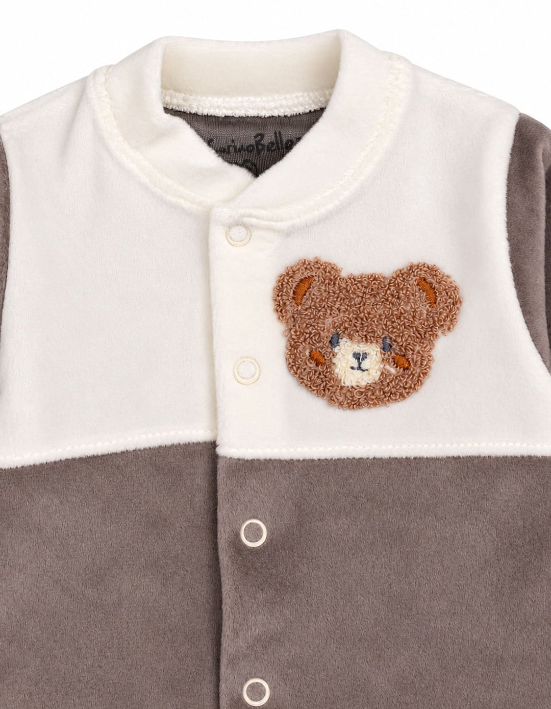 Newborn Winter Romper with Cap Bear Grey and White at Zubaidas Pakistan