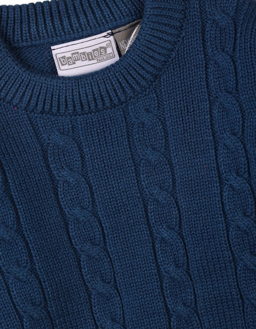 Newborn Winter Sweaters Bambies Cable Knit Navy Blue at Zubaidas Pakistan