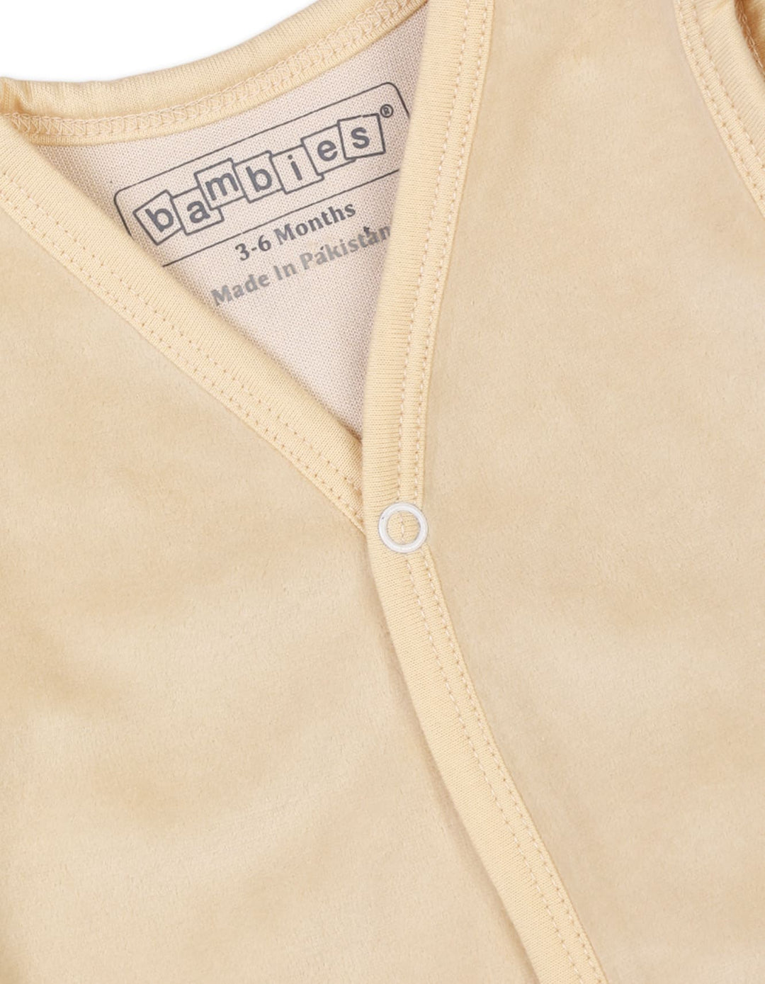 Newborn Winter Velour Vest Bambies V Neck Beige at Zubaidas Official Pakistan