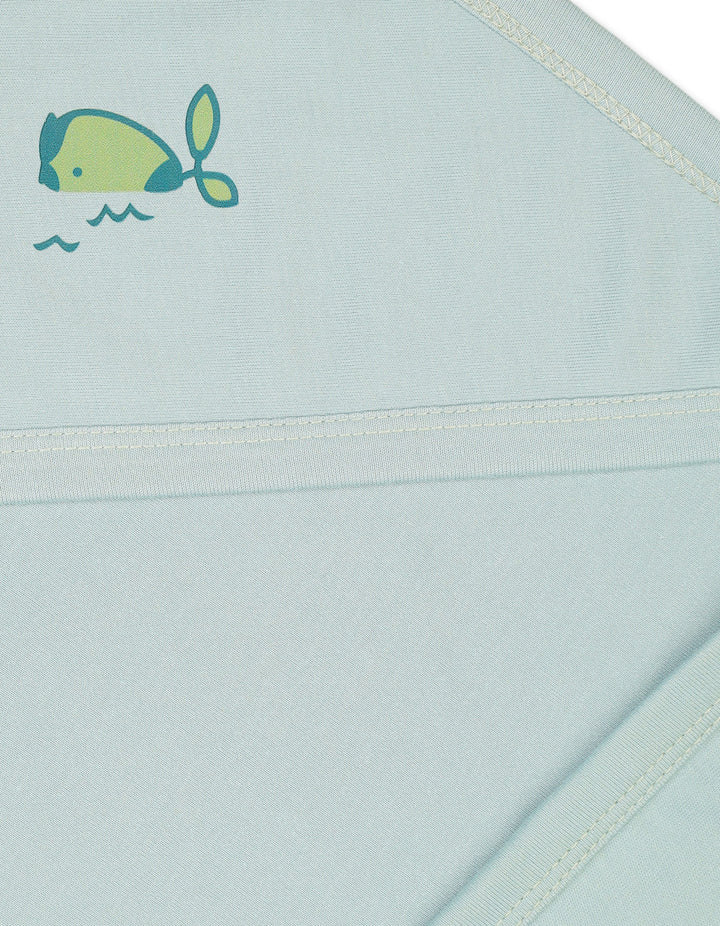 Newborn Wrapping Sheet Bambies Marine Green Whale at Zubaidas Official Pakistan