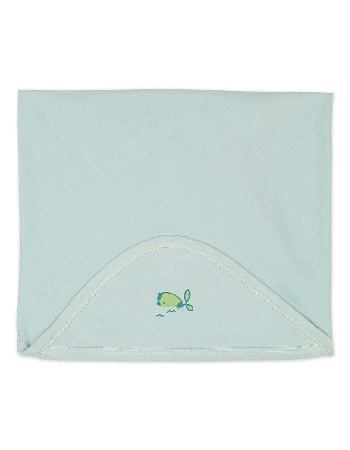Newborn Wrapping Sheet Bambies Marine Green Whale at Zubaidas Online Pakistan