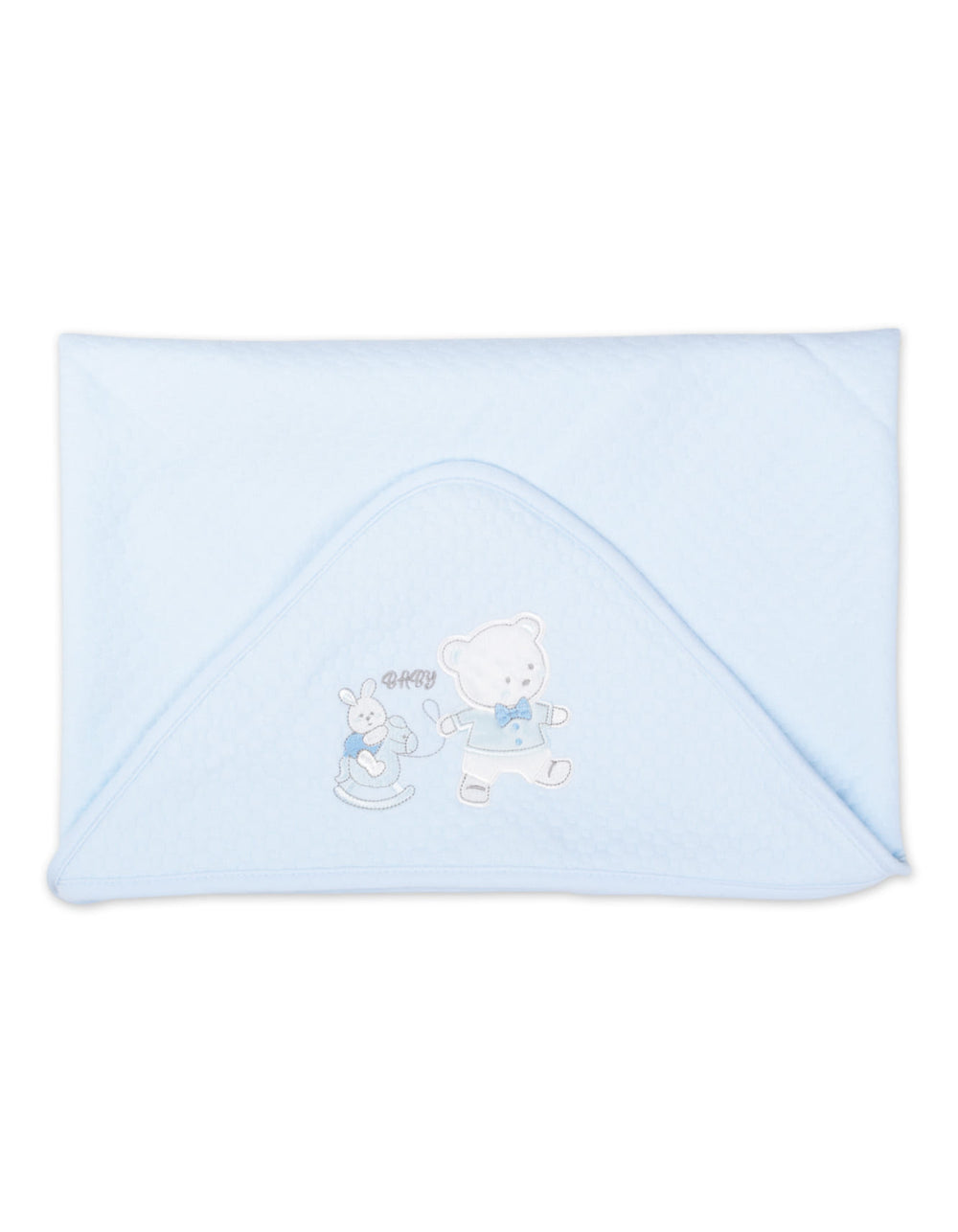 Newborn Wrapping Sheet Bear and Bunny Light Blue at Zubaidas Official Pakistan