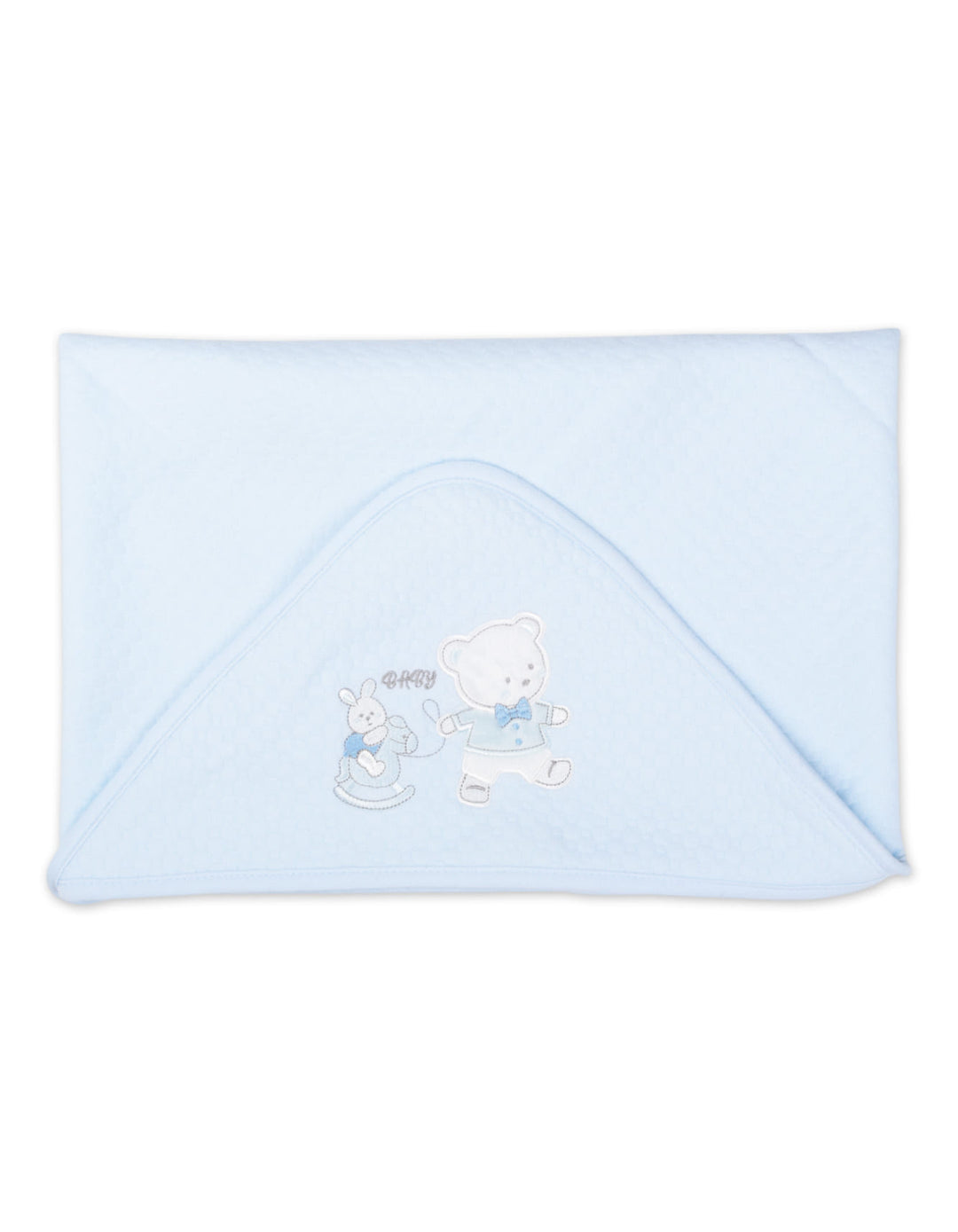Newborn Wrapping Sheet Bear and Bunny Light Blue at Zubaidas Official Pakistan