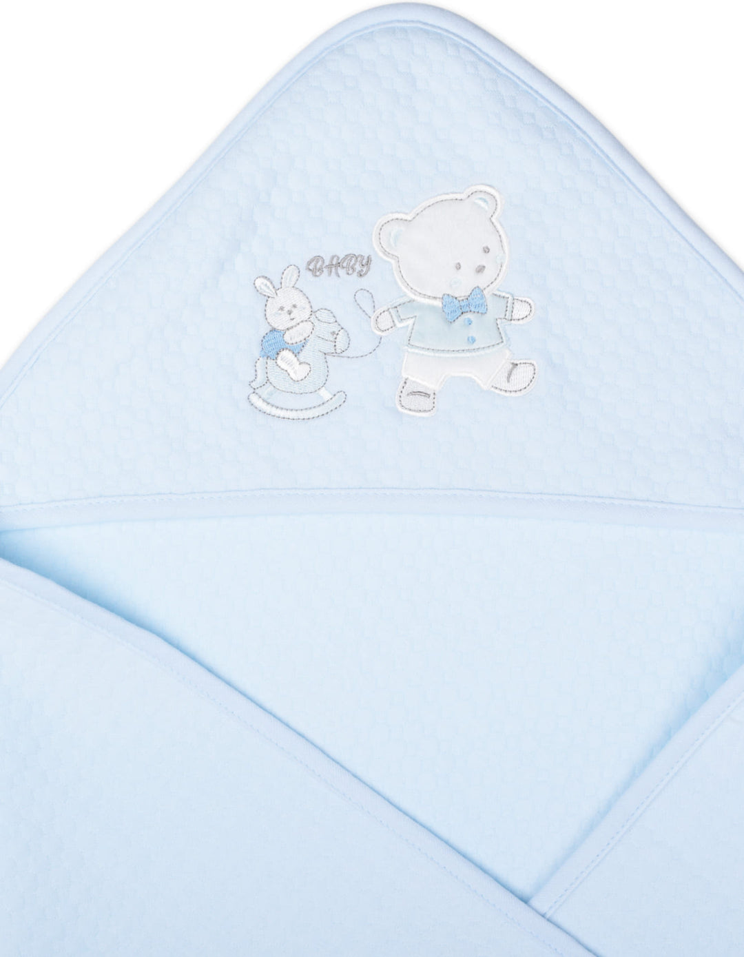 Newborn Wrapping Sheet Bear and Bunny Light Blue at Zubaidas Online Pakistan