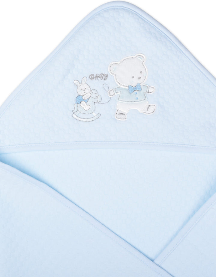 Newborn Wrapping Sheet Bear and Bunny Light Blue at Zubaidas Online Pakistan