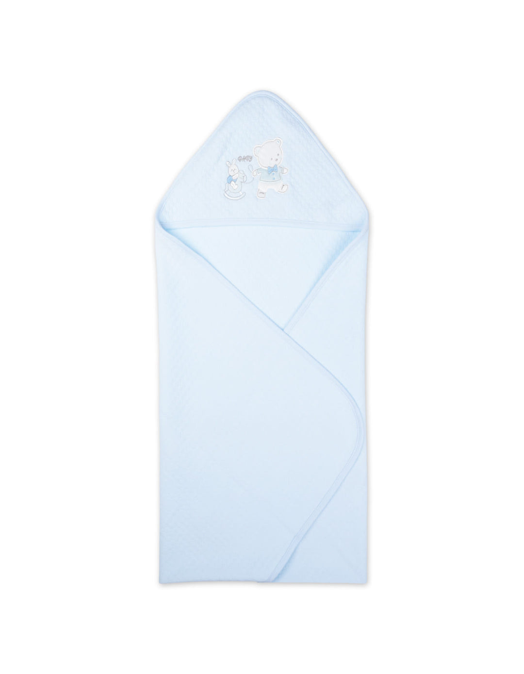 Newborn Wrapping Sheet Bear and Bunny Light Blue at Zubaidas